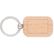 POTY WOOD Houten sleutelhanger rechthoek