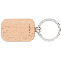 POTY WOOD Houten sleutelhanger rechthoek