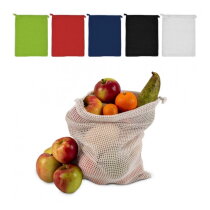 Herbruikbaar groente & fruit zakje OEKO-TEX® katoen 25x30cm