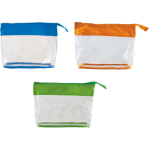 Toilettas transparant gekleurde bies