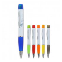 Balpen Hawaii met driekleurige tekstmarker