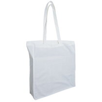 Cotton Bag Lang Hengsel en Souffle Wit acc. Wit