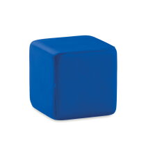 SQUARAX Anti-stress vierkant blauw bedrukken