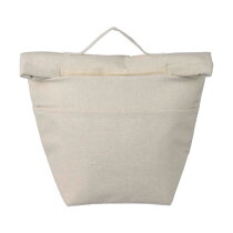 Gerecycled katoen (220 gsm) rolltop koeltas Faith khaki (écru)