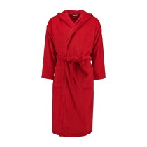 Double Face Badjas met capuchon 400gr/m2 Rood XL/XXL