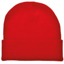 Gebreide Muts Rood acc. Rood