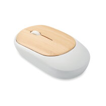 CURVY BAM Bamboe draadloze muis wit
