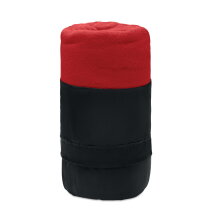 MUSALA RPET RPET fleece reisdeken rood