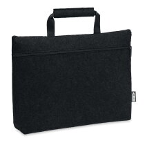 TAPLO RPET vilt laptop tas met rits zwart