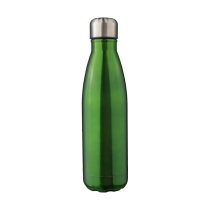 Gerecycled roestvrijstalen dubbelwandige fles 500 ml Clifford groen