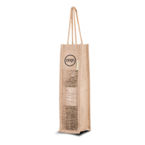 Jute wijntas voor 1 fles