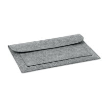 POUCHLO Vilten laptophoes grijs
