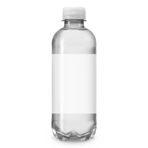 Mineraalwater in 100% R-PET-flesje bedrukken