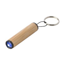 Bamboe mini-zaklamp met sleutelhanger Ilse bruin