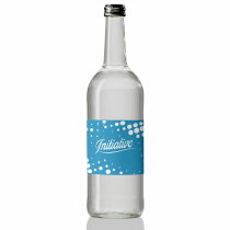Glazen fles met bruisend water 750ml
