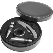 RVS wijn set Jeremy zwart