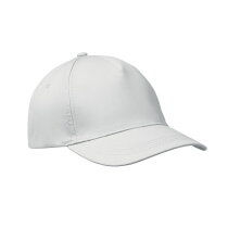 BUZZ Baseballcap met 5 panelen Wit