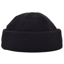 100% rPET Fleece muts Zwart acc. Zwart