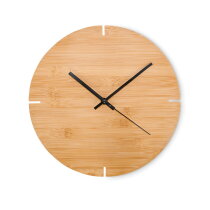ESFERRE Ronde bamboe wandklok hout