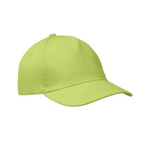 BUZZ Baseballcap met 5 panelen Limoen