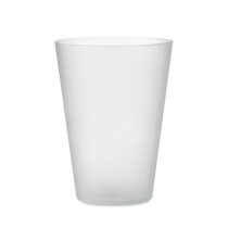 FIESTA LARGE Matte PP beker 300ml transparant wit