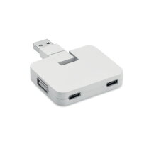 SQUARE 4-poorts USB-hub wit