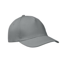 BUZZ Baseballcap met 5 panelen Grijs