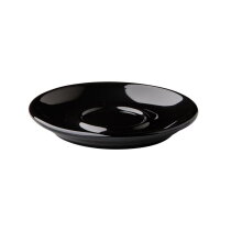Nu Koffie / Cappuccino schotel 14 cm zwart