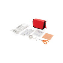 Eerste hulp set, rood/wit bedrukken