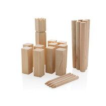 Houten kubb set, bruin