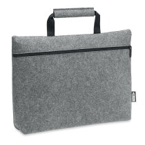 TAPLO RPET vilt laptop tas met rits grijs