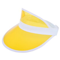 Zonneklep met PVC Scherm Wit acc. Geel