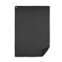 DRIVE RPET golfhanddoek met hanger zwart