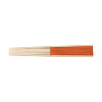 Bamboe handwaaier Elio oranje