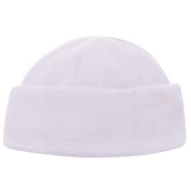 100% rPET Fleece muts Wit acc. Wit