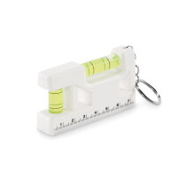 MAGEVEL Magnetische waterpas ABS sleutelha Wit