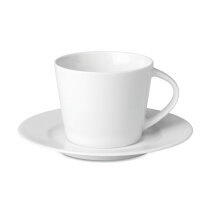 PARIS Cappuccino kop en schotel wit bedrukken