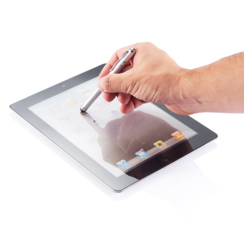 4 in 1 pen, zilver relatiegeschenken