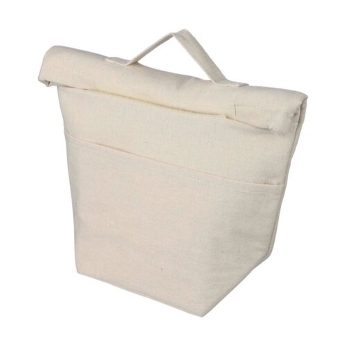 Gerecycled katoen (220 gsm) rolltop koeltas Faith khaki (écru)