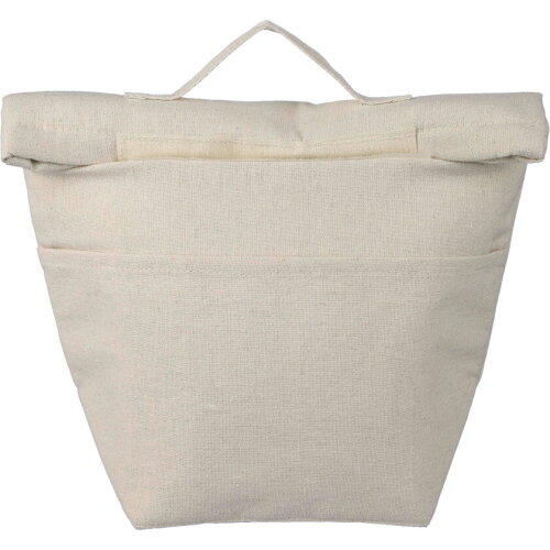 Gerecycled katoen (220 gsm) rolltop koeltas Faith khaki (écru)