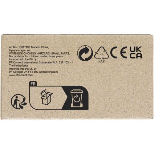 Set van 6 waskrijtjes bedrukken