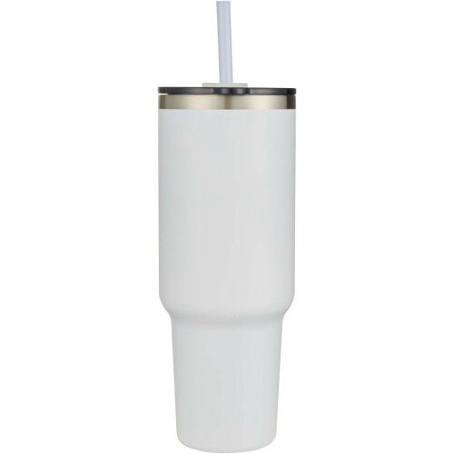 Sydney 1200 ml dubbelwandige RCS-gecertificeerde koperen vacu&uuml;m ge&iuml;soleerde beker met rietje