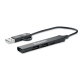 CURRENT USB 4-poorts hub 19 cm Zwart