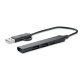 CURRENT USB 4-poorts hub 19 cm Zwart