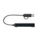 CURRENT USB 4-poorts hub 19 cm Zwart